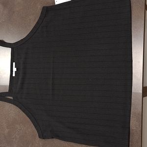 Black Ribbed Tank